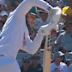 Riley Rickelton wore a short ball from Mitchell Starc on the finger.