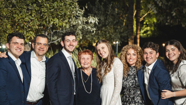 The Davis family at their son’s wedding in Israel in December 2022.