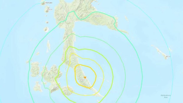 An earthquake of magnitude 7.3 struck the eastern Indonesian island of Halmahera.  