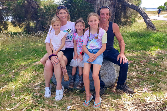 Rebecca Aliberti  and husband Francis with their daughters (left to right) Makaysha, Kasharna and Shekinah.