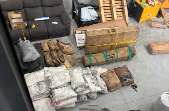 Queensland police arrested four men and seized $20 million of illicit drugs in a bust on Wednesday.