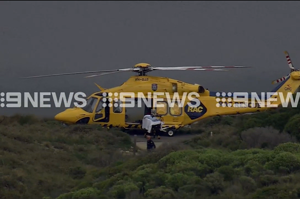 The RAC rescue helicopter is waiting at Rottnest to transport the man to Royal Perth Hospital.
