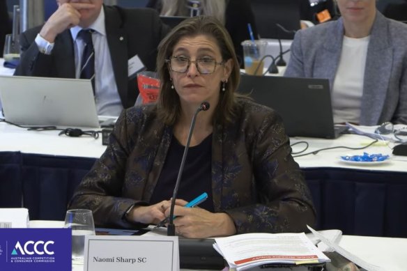ACCC counsel assisting Naomi Sharp, SC, led questioning in the supermarket inquiry hearings.