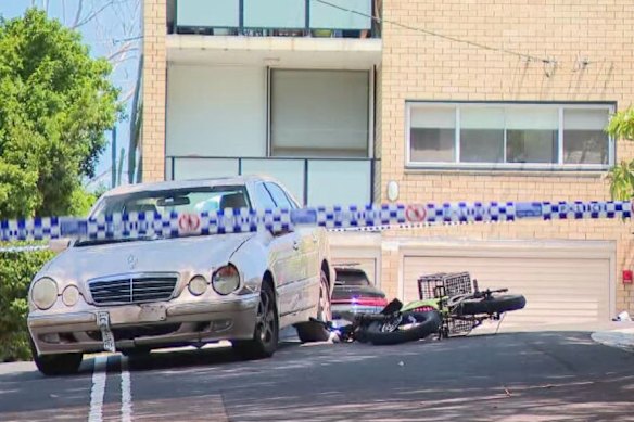 Two boys riding an e-bike were injured in a crash with a Mercedes-Benz at Bondi.