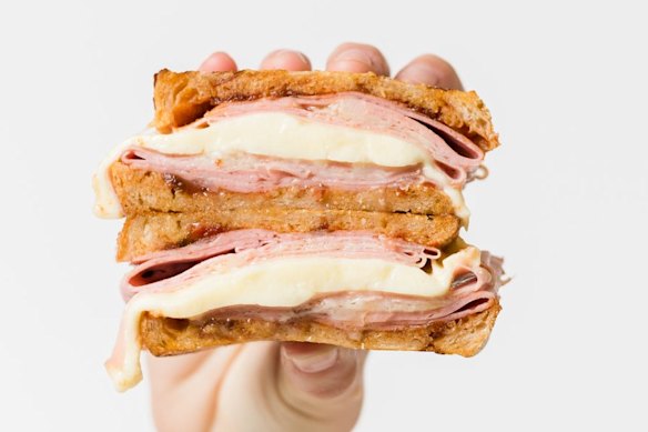 The HCT – ham and cheese toastie – at Hector’s.