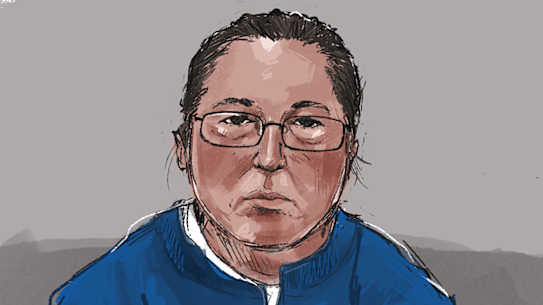 A court sketch of Erin Patterson on Monday.
