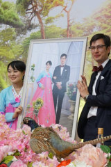 A picture of Alek Sigley and his wife from his blog on life in Pyongyang. 