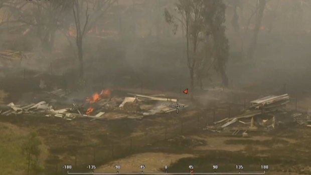 Homes have been destroyed in Tingha, where an out-of-control bushfire continues to burn.
