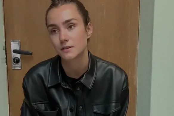 Detained student Sofia Sapega appeared in a video from detention in Belarus.