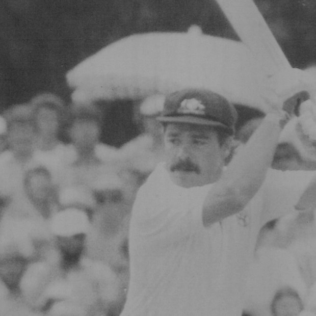 David Boon in action against West Indies at Manuka Oval.