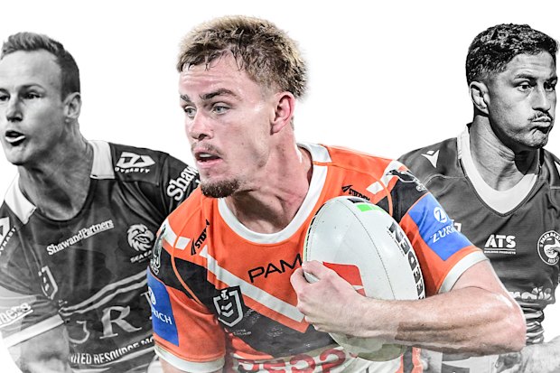 Daly Cherry-Evans, Lachlan Galvin and Dylan Brown.