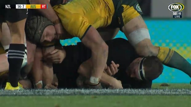 One of the incidents of a neck roll in the Test against the All Blacks.