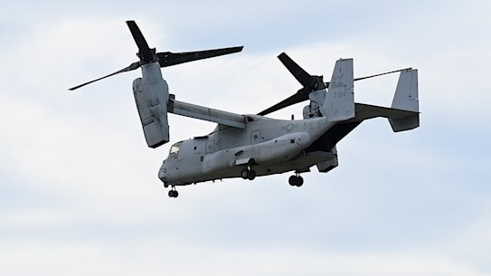 A US V-22 Osprey went down off the coast of Darwin.