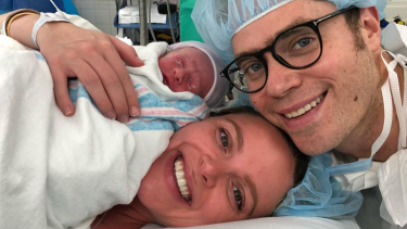 The couple welcomed their first child in December.