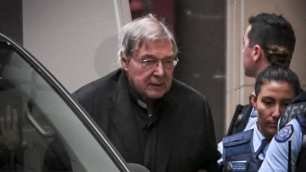 George Pell arrives at the Supreme Court for day two of his appeal.