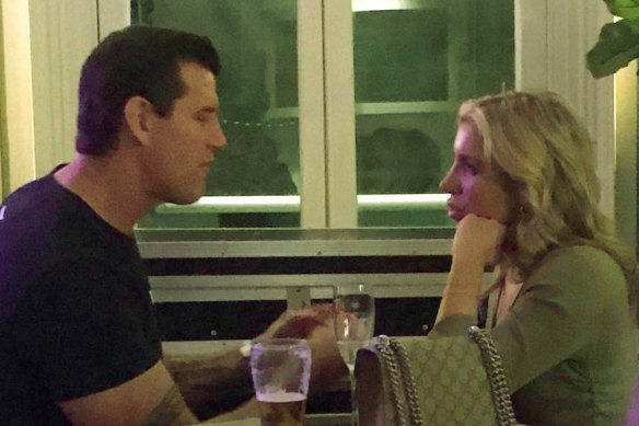 Ben Roberts-Smith and Sarah Matulin were photographed at a Sydney pub.