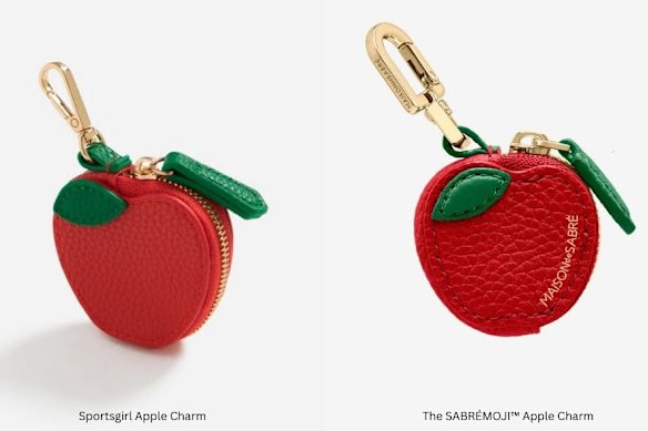 Spot the difference: bag charms.