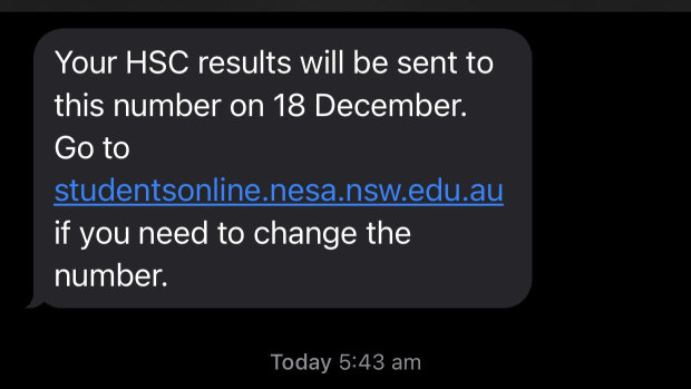 How students learnt of their HSC results on Friday.