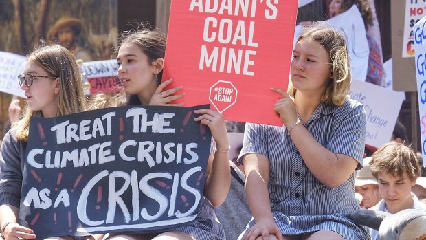 The School Strike 4 Climate rally in Melbourne last November.
