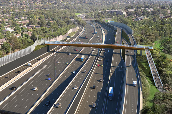 A widened Eastern Freeway is part of the North East Link project.
