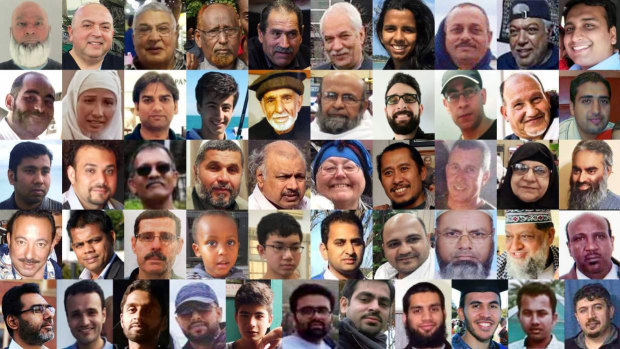 The faces of the 51 people killed in the mosque terror attack in Christchurch on March 15, 2019. 