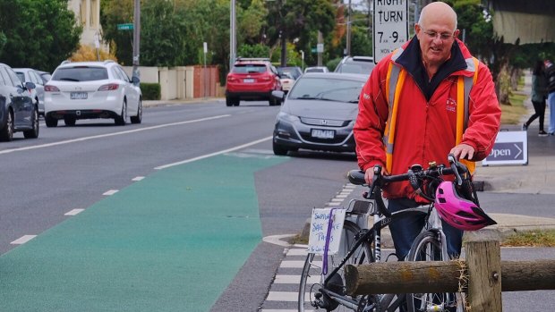 Keen cyclist Herschel Landes is in favour of the super-trail going down Inkerman Road.