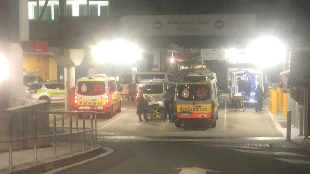 Ambulances ramped at Ipswich Hospital at 3.30am on Wednesday, April 14.
