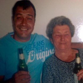 Tony Papantoniou with his mother Maria.