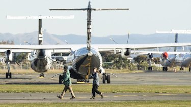 Dion Reynolds and Jessica O'Connor at Nelson Airport.