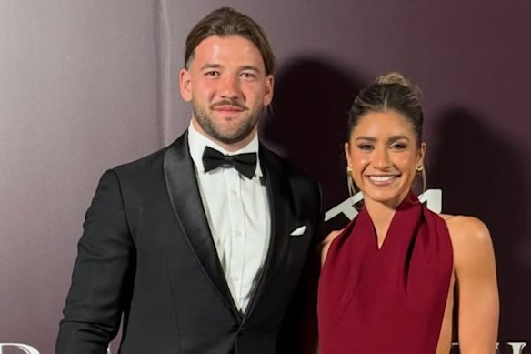 Bronte Gildea with partner Patrick Carrigan.