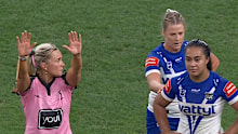 Monica Tagoai is sent to the sin bin.