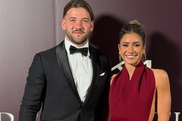 Bronte Gildea with partner Patrick Carrigan.