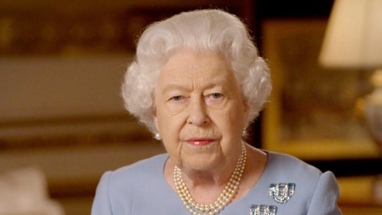 The Queen delivers her speech to commemorate the 75th anniversary of VE Day.