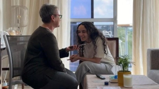 British-Israeli hostage Emily Damari and her mother, Mandy, on a call with British Prime Minister Keir Starmer after her release from captivity in Gaza.