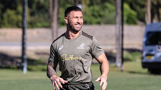 Quade Cooper at Wallabies training, July 2021