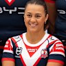 Corban Baxter (centre) during the Roosters’ 2025 team photo.