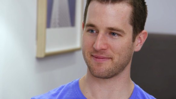 Matt's face when Lauren tells him she used to be a lesbian.