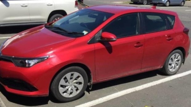 The red 2016 Toyota Corolla hatchback hired from a central Auckland rental car company.