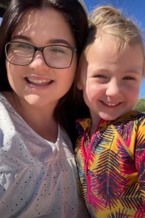 A picture from a video posted by Cleo Smith’s mum, Ellie, to TikTok this week.