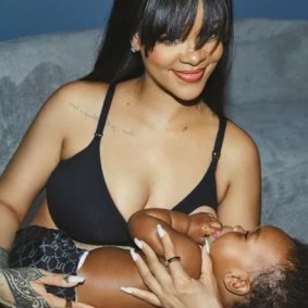 Rihanna Breastfeeds Son RZA In Maternity Underwear Ad For Savage X