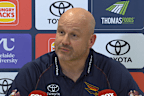 Adelaide coach Matthew Nicks speaks after the win over Richmond.
