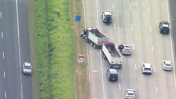 Police tracked the truck as it crossed the border from NSW.