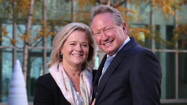 Philanthropists Andrew and Nicola Forrest.