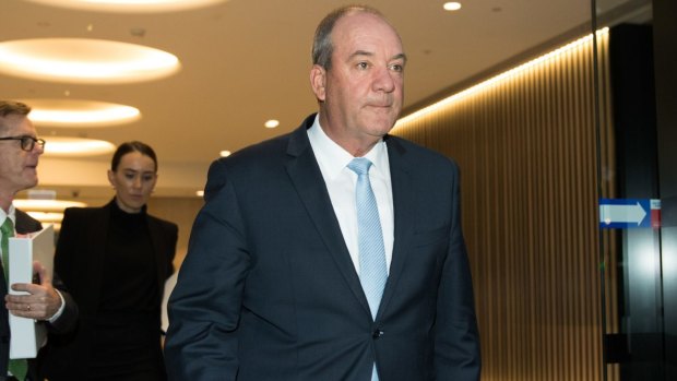 Daryl Maguire, after giving evidence at the ICAC inquiry into the former Canterbury city council in 2018.