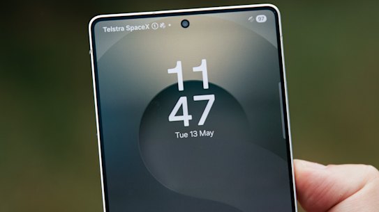 Phones will show a satellite symbol in the top right when connected to the service.