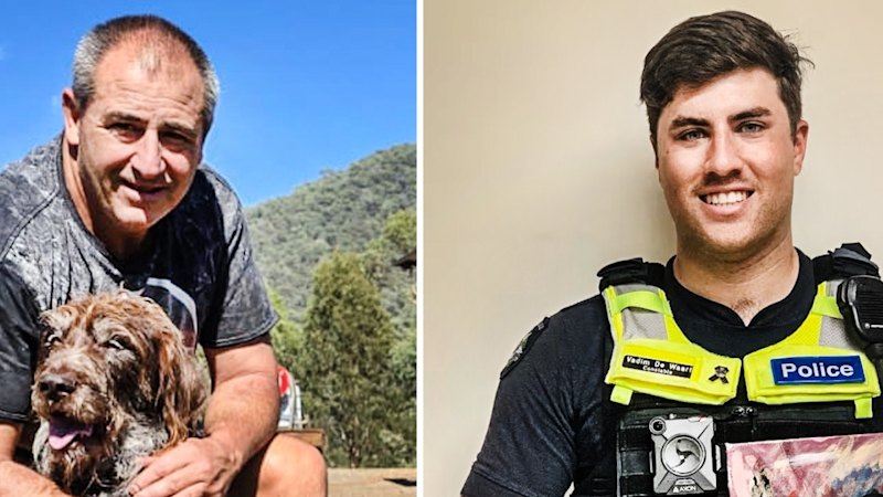 Batman socks, a dog fountain, a cafe corner: Quiet tributes for two fallen officers