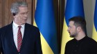 US Treasury secretary Scott Bessent (left) with Ukrainian President Volodymyr Zelensky during a meeting in Kyiv.