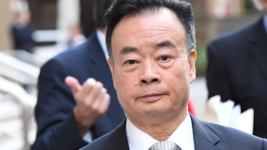 Chau Chak Wing outside the Federal Court in June last year.