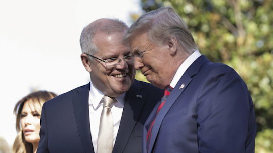 All the way with Donald J. ... Scott Morrison gets up close and personal with Donald Trump
