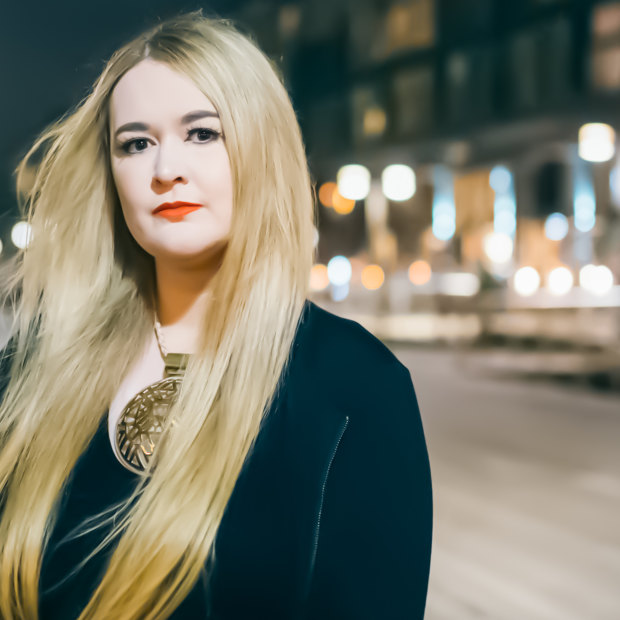 Author Nicola West outside her apartment in Woolloomooloo shortly before going into isolation in March 2020. She has left isolation only to receive vaccines.